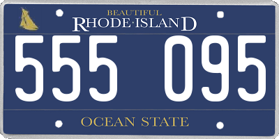 RI license plate 555095