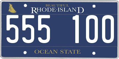 RI license plate 555100