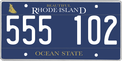 RI license plate 555102