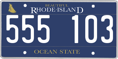 RI license plate 555103
