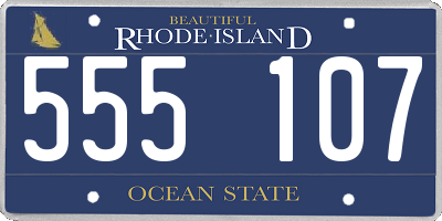 RI license plate 555107