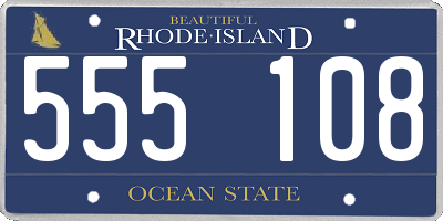 RI license plate 555108
