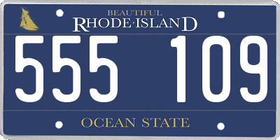 RI license plate 555109