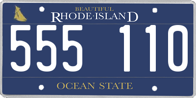 RI license plate 555110