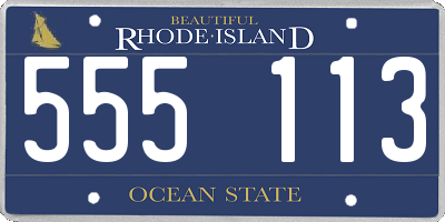 RI license plate 555113