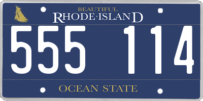 RI license plate 555114