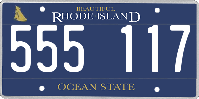 RI license plate 555117