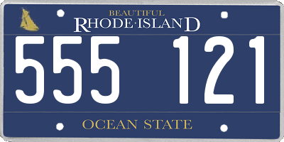 RI license plate 555121