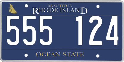 RI license plate 555124