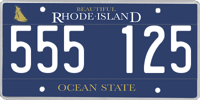 RI license plate 555125