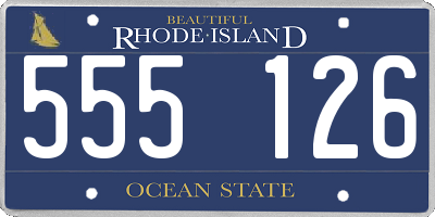 RI license plate 555126
