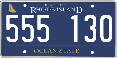 RI license plate 555130