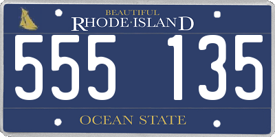 RI license plate 555135