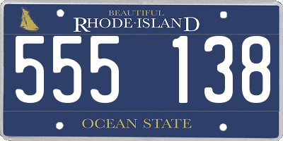 RI license plate 555138