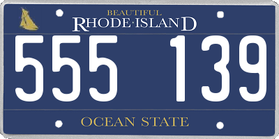 RI license plate 555139