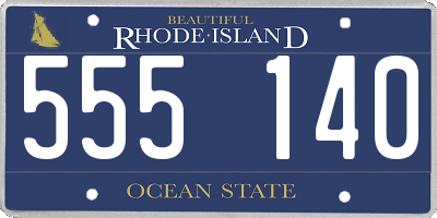 RI license plate 555140