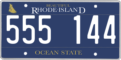 RI license plate 555144