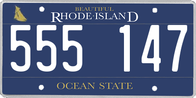 RI license plate 555147