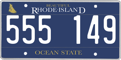 RI license plate 555149