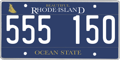 RI license plate 555150