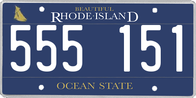 RI license plate 555151