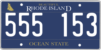RI license plate 555153