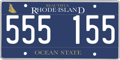 RI license plate 555155