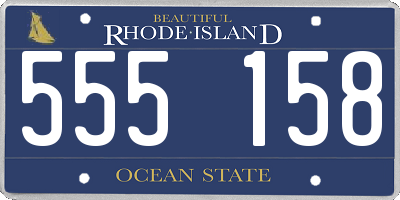 RI license plate 555158