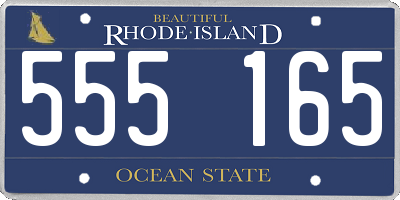 RI license plate 555165