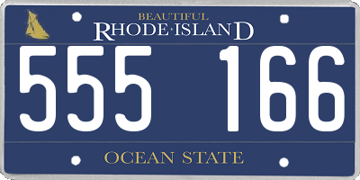 RI license plate 555166