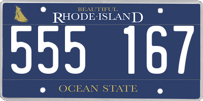 RI license plate 555167