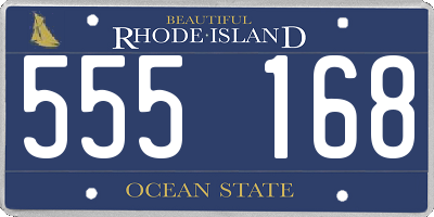 RI license plate 555168