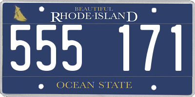 RI license plate 555171