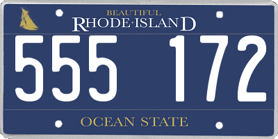 RI license plate 555172