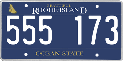 RI license plate 555173