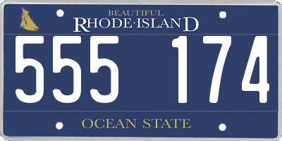 RI license plate 555174