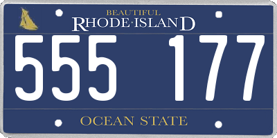 RI license plate 555177
