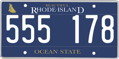 RI license plate 555178