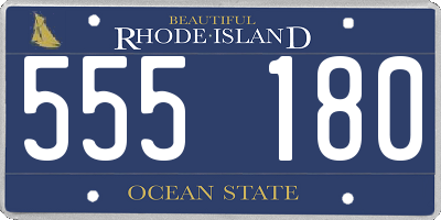 RI license plate 555180