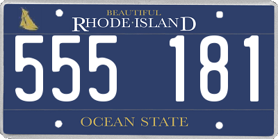RI license plate 555181