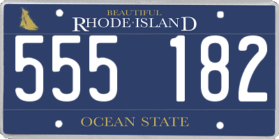 RI license plate 555182