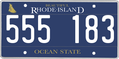 RI license plate 555183