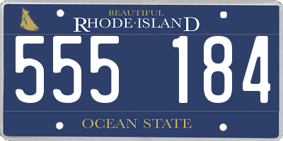 RI license plate 555184