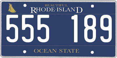 RI license plate 555189