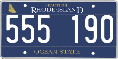 RI license plate 555190