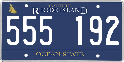 RI license plate 555192