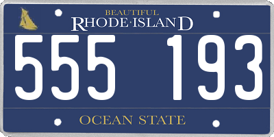 RI license plate 555193