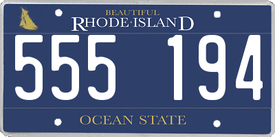 RI license plate 555194
