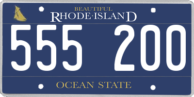 RI license plate 555200