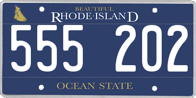 RI license plate 555202